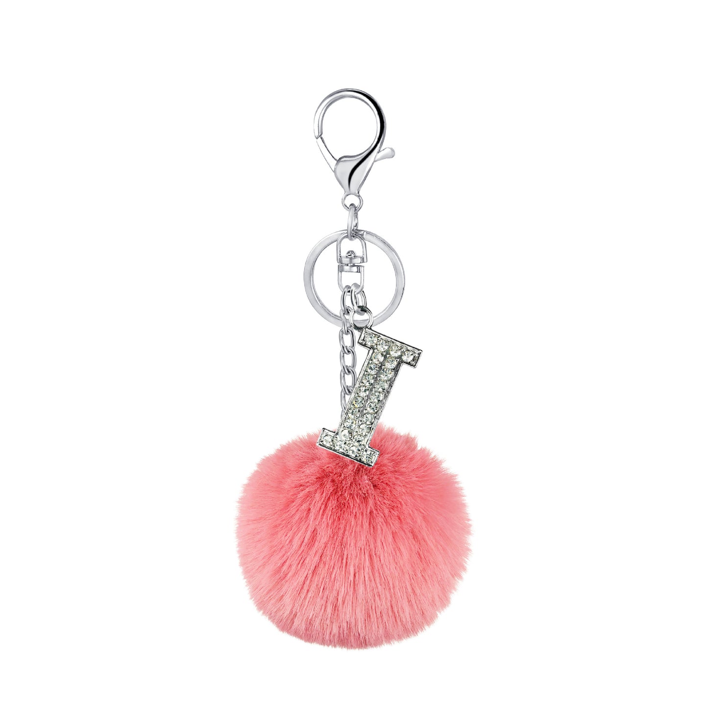 Diamond Inlaid Alloy Pom Pom Keychain Rhinestone Charm 15x8cm 31