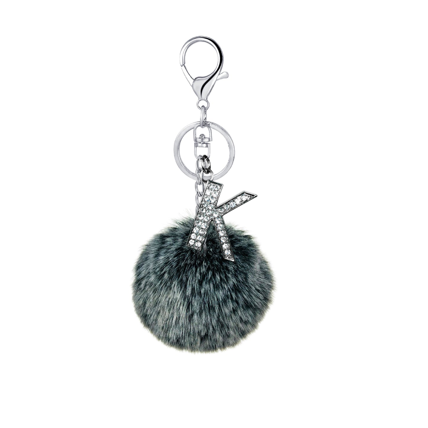 Diamond Inlaid Alloy Pom Pom Keychain Rhinestone Charm 15x8cm 15