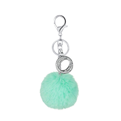 Diamond Inlaid Alloy Pom Pom Keychain Rhinestone Charm 15x8cm 19