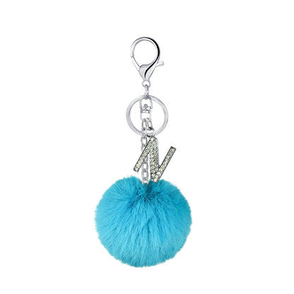 Diamond Inlaid Alloy Pom Pom Keychain Rhinestone Charm 15x8cm 18