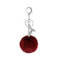 Diamond Inlaid Alloy Pom Pom Keychain Rhinestone Charm 15x8cm 24