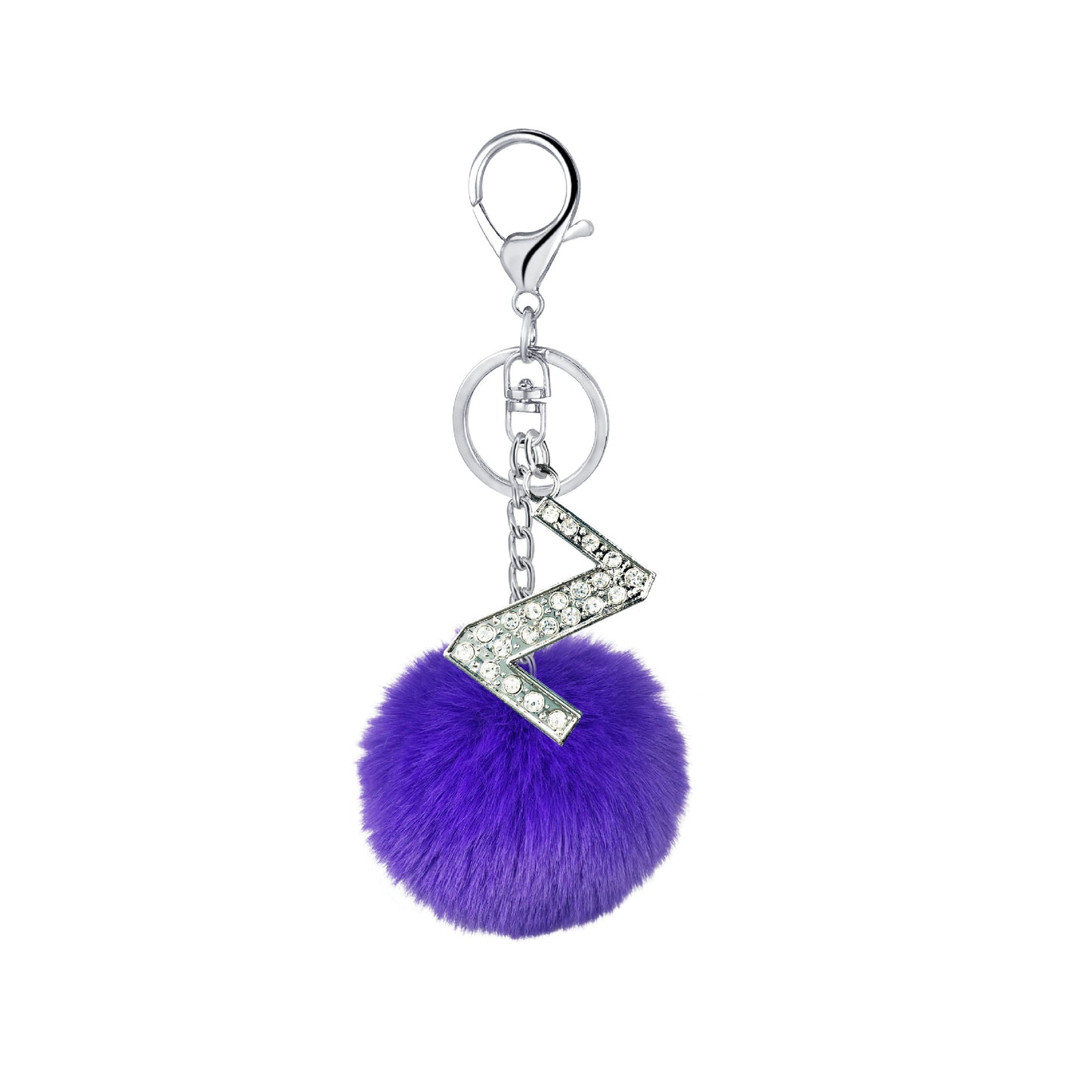 Diamond Inlaid Alloy Pom Pom Keychain Rhinestone Charm 15x8cm 30