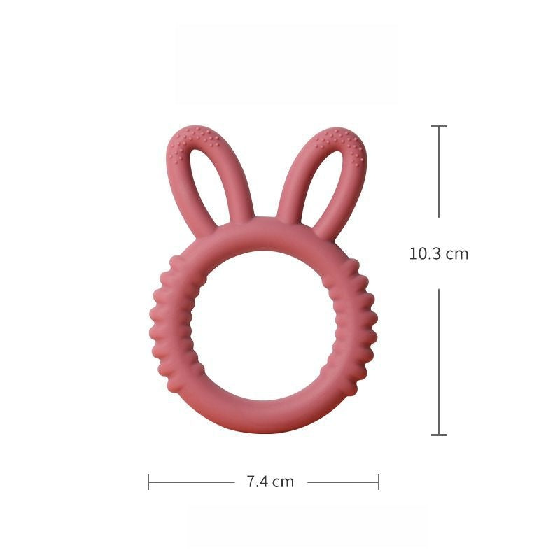Silicone Baby Teether Rabbit Shape Sensory Chew Toy 4