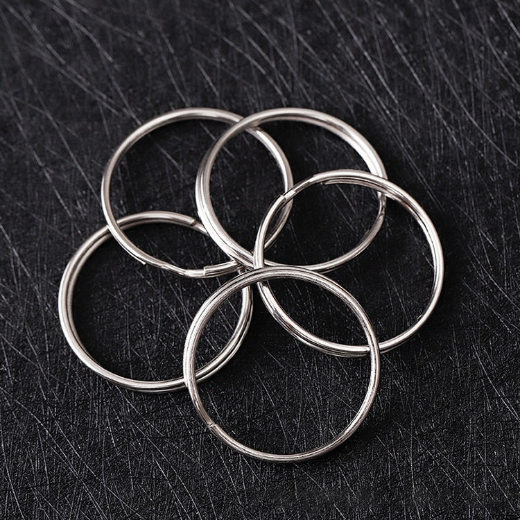 100pcs Iron Plated Nickel Keyring 1.2x15mm Durable Jewelry Finding 3
