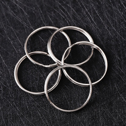 100pcs Iron Plated Nickel Keyring 1.2x15mm Durable Jewelry Finding 3