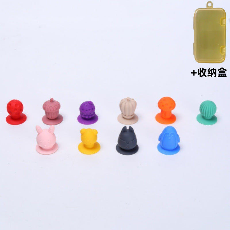 Sensory Stone Silicone Tactile Animal Farm Fidget Worry Stone Toy