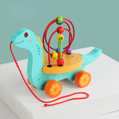 Wooden Bead Maze Pull Toy Educational Activity for Toddlers 6