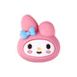20Pcs Silicone 3D Focal Beads White Cat Round Head with Bow and Pink Rabbit Hood 16