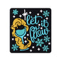 20Pcs Silicone Focal Beads Yellow Hair with Let It Flow Text Design