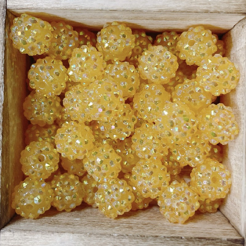 50pcs 14mm Rhinestone Beads Sparkling Decorative Beads 8