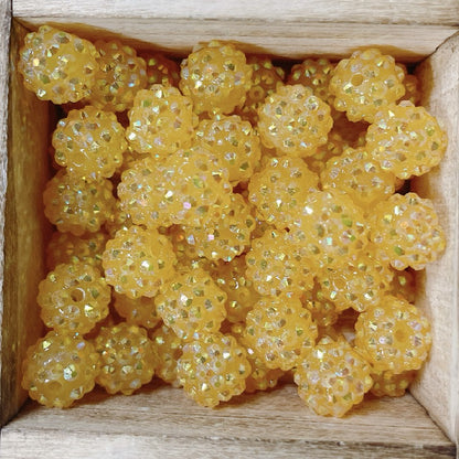 50pcs 14mm Rhinestone Beads Sparkling Decorative Beads 8