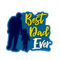 20pcs Silicone Focal Beads Best Dad Father Silhouettes with Text