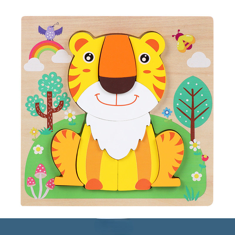 Stereoscopic Wooden Puzzle Educational Toy for Toddlers 6