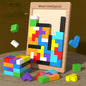 Wooden 3D Puzzle Tetris Educational Toy for Kids 6