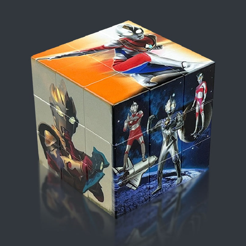 Neutral Ice and Snow Themed Rubik's Cube Fidget Toy 57mm 7