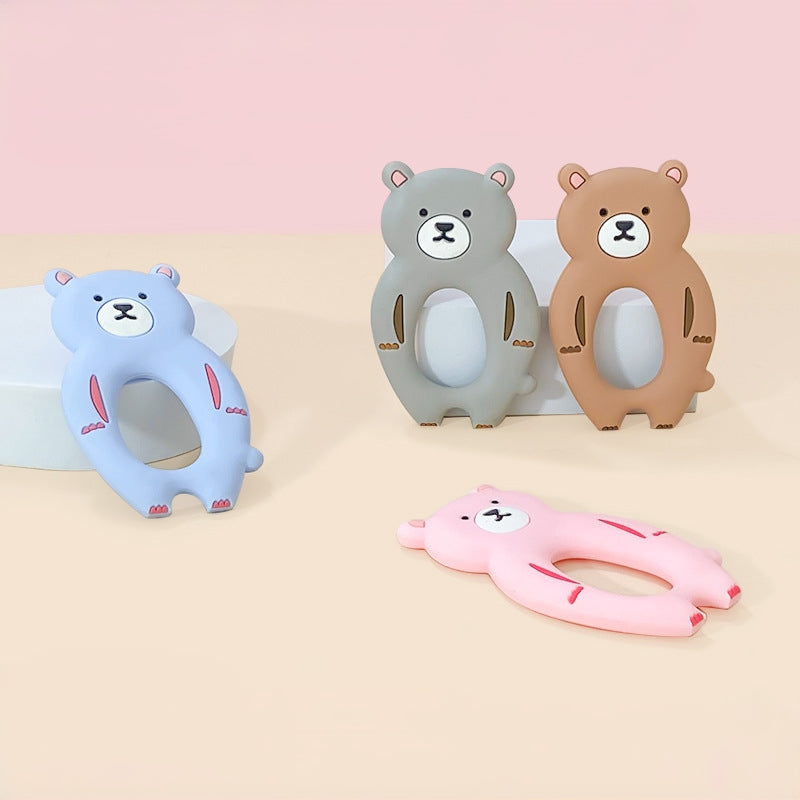 Silicone Bear Shaped Baby Teething Toy for Infant