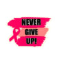 20pcs Silicone Focal Beads Never Give Up Ribbon Detail