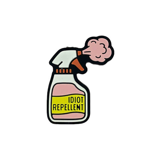 Silicone Focal Beads Idiot Repellent Spray Bottle Label Detail