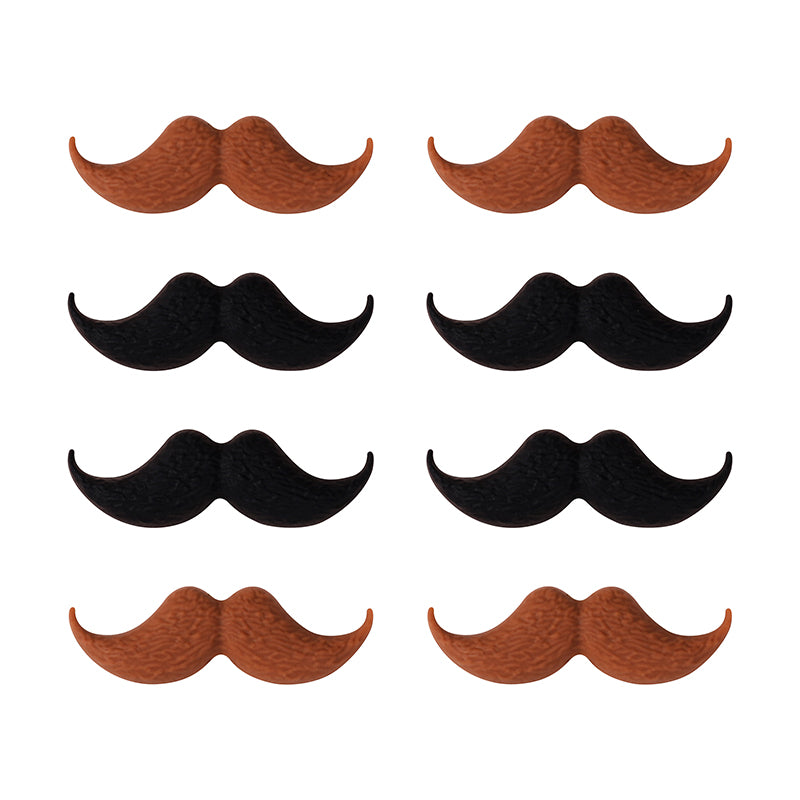 20Pcs Silicone Focal Beads Black Brown Beard Shape 2