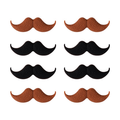 20Pcs Silicone Focal Beads Black Brown Beard Shape 2