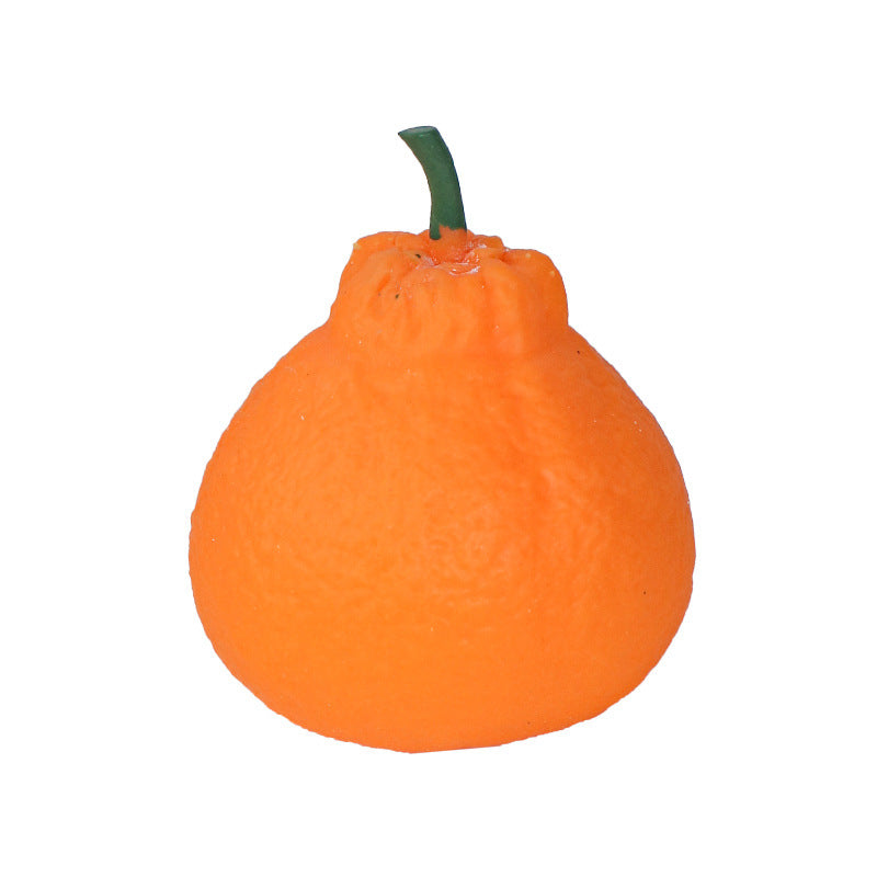 TPR Sensory Squishy Orange Stress Ball Toy 8.5 x 11.5cm