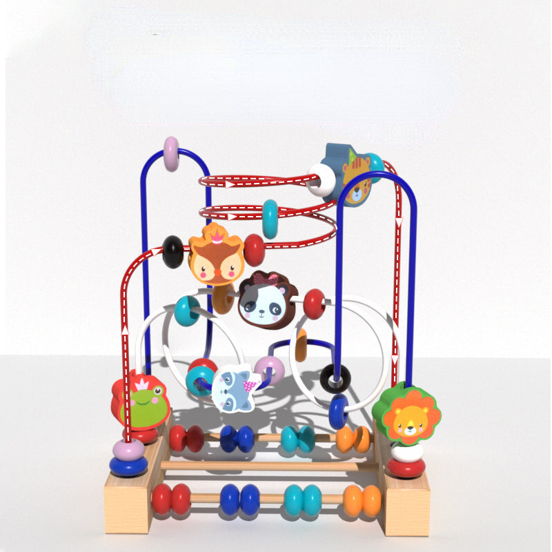Animal Wooden Bead Maze Educational Toy for Toddlers 3