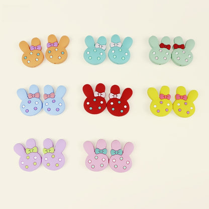 Silicone Focal Beads Butterfly Bow Rabbit Head Macaron Colored Design 2