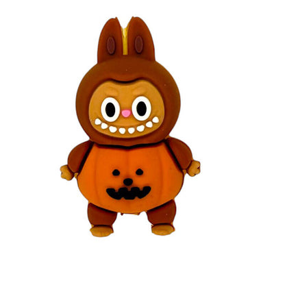 20Pcs Silicone 3D Focal Beads Bunny Costume Figure Holding Hands 11