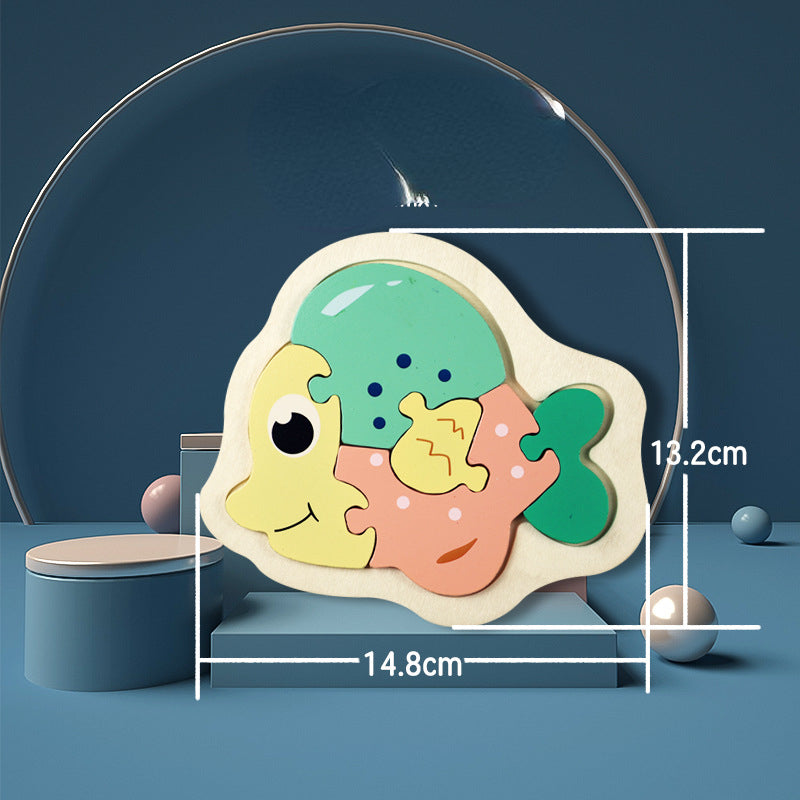 Wooden 3D Animal Puzzle Educational Toy for Kids 15