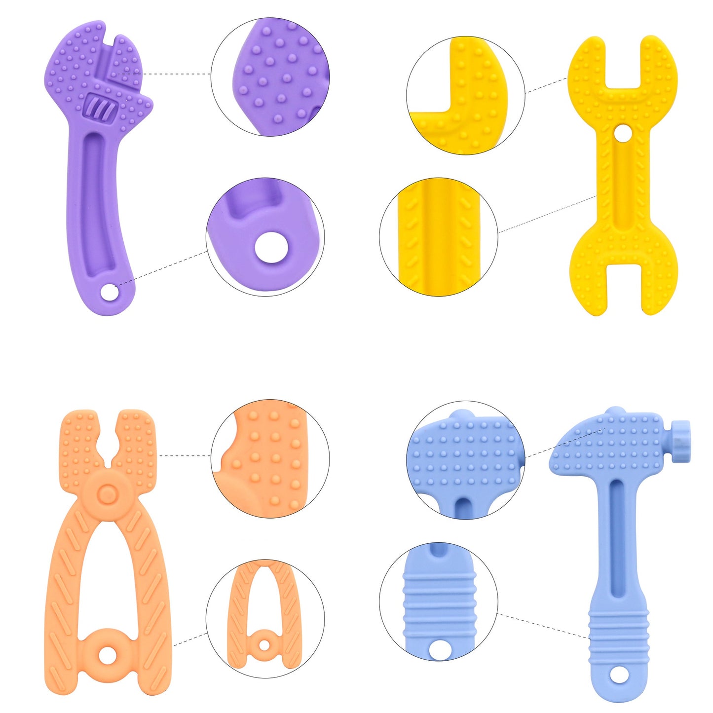 Silicone Tool Set Baby Teething Toy for Infant 3
