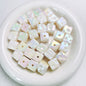 10pcs 14.5mm Light In The Dark Acrylic Cheese Cube Beads 11
