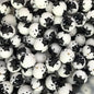 50pcs 15mm Halloween Silicone Beads Black Bat Print
