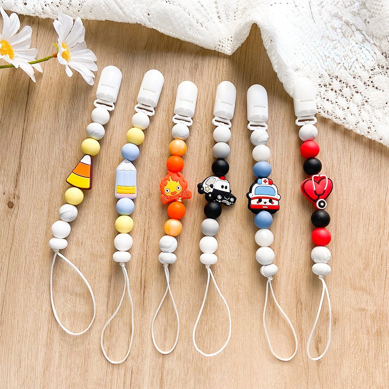 20pcs Silicone Focal Beads Medical Theme Ambulance Heart Stethoscope and More 3