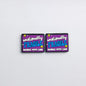 20Pcs Silicone Focal Beads Emotionally Fragile Purple Printed Text