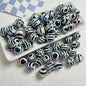 10pcs 16mm Zebra Stripe Round Acrylic Beads UV Finish 7