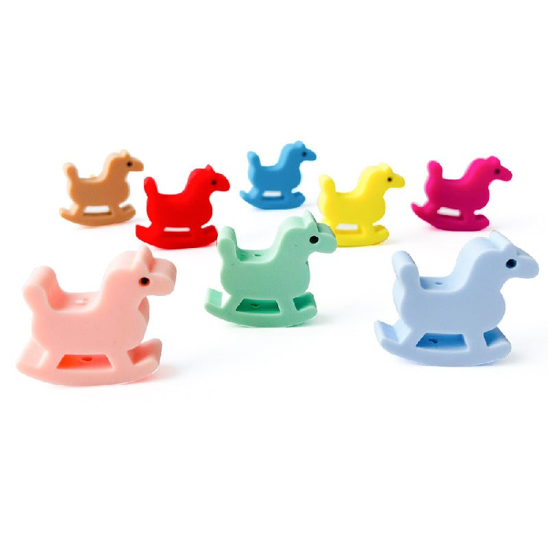 20pcs Silicone Focal Beads Trojan Horse Side Profile 3