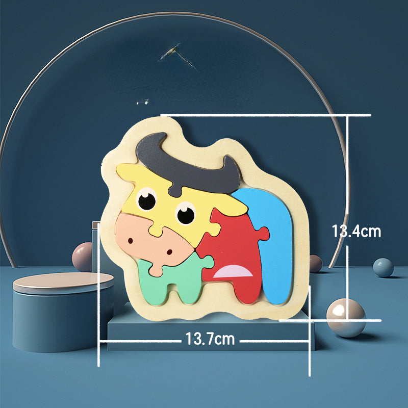 Wooden 3D Animal Puzzle Educational Toy for Kids 19