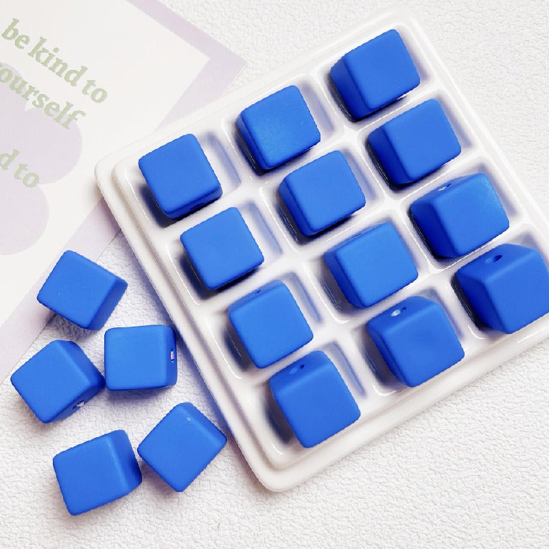 10pcs 16mm Cube Acrylic Beads DIY Bracelet Making 17