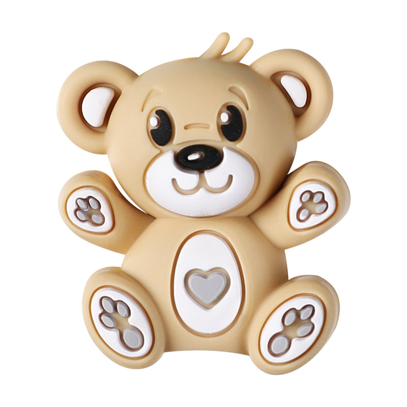 Silicone 3D Focal Beads Hug Bear Sitting Pose 12