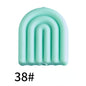 20pcs Silicone Focal Beads Arch Solid Color Design 14