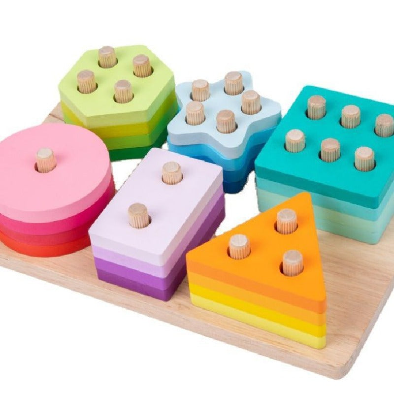Wooden Montessori Toys Number Puzzle Sorting Toy for Toddlers 5