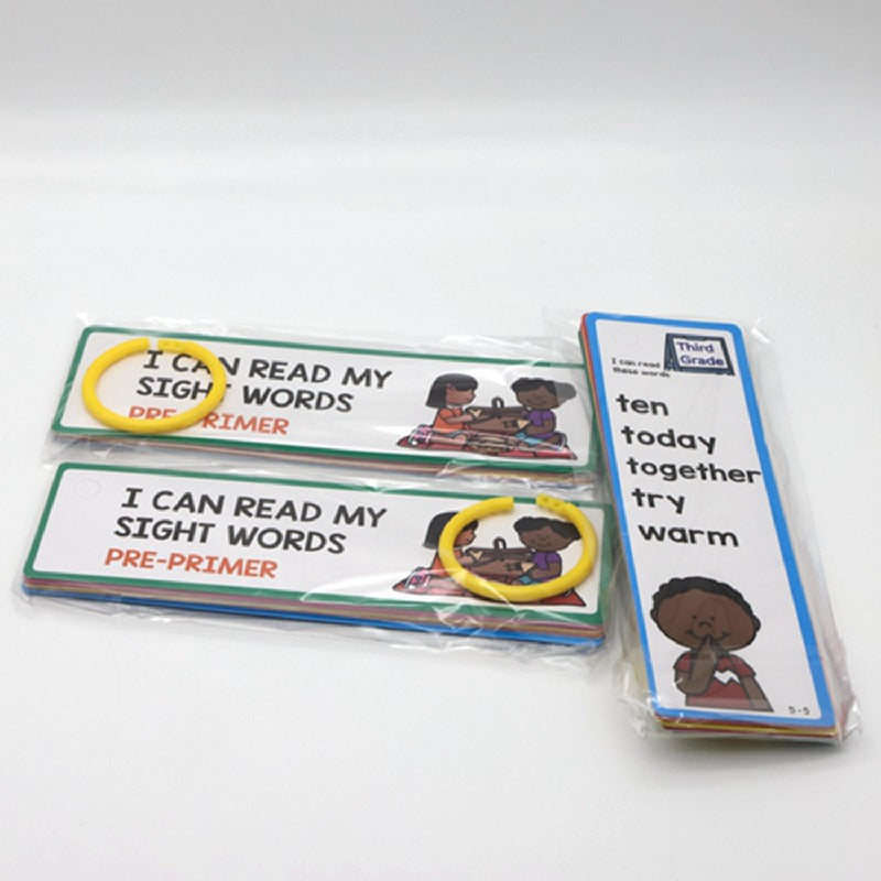 Educational Paper Word Card Bookmark Learning Toy for Kids 4