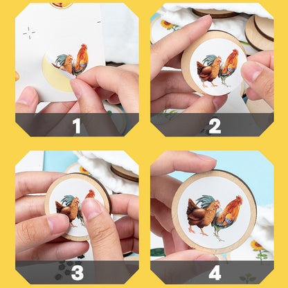 Wooden Animal and Plant Life Cycle Montessori Toys Learning Board 5