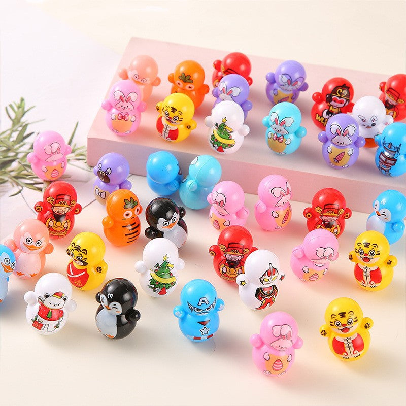 Plastic Mini Cartoon Roly-Poly Toy Desktop Game for Kids 4