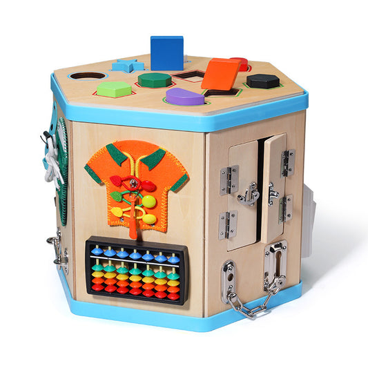 Wooden Busy Board Montessori Toys Fine Motor Skills Activity Toy