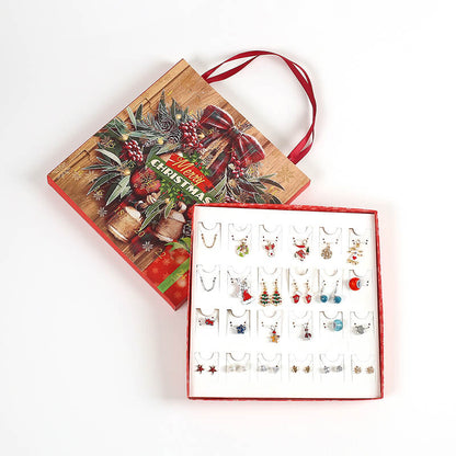 Christmas Jewelry Advent Calendar with 2 Necklaces and Pendants 24pcs 2