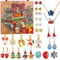 Christmas Jewelry Advent Calendar with 2 Necklaces and Pendants 24pcs