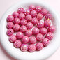10pcs 16mm UV Finish Acrylic Plaid Round Beads DIY Bracelet Making 14