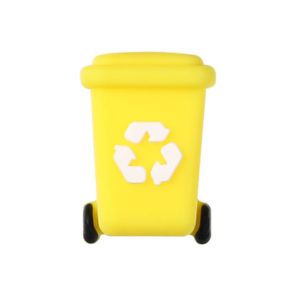 Silicone 3D Focal Beads Sanitation Series Recycling Bin and Cap Designs 17