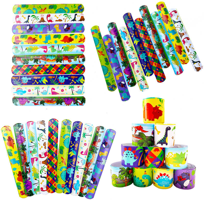 200pcs Slap Bracelets PVC Film and Iron Sheet Party Favors 22x3cm 5